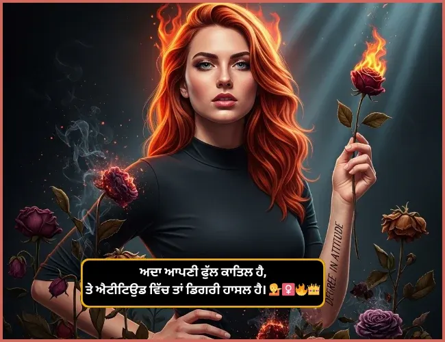 Punjabi Attitude Shayari for Girls Punjabi Attitude Shayari for Girls