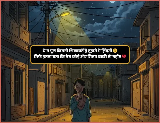 Sad Shayari😭 Life 2 Line