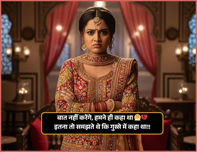 Gussa Matlabi Baat Nahi Karne Ki Shayari Image