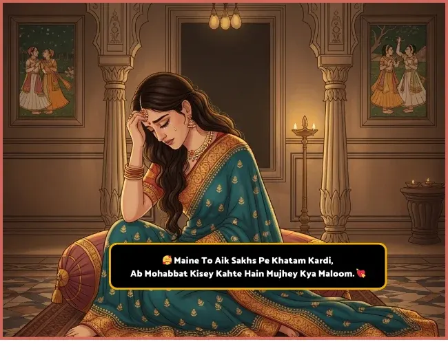 Stylish 💕 😘 Shayari प्यार ❤ English 2 Line Hindi