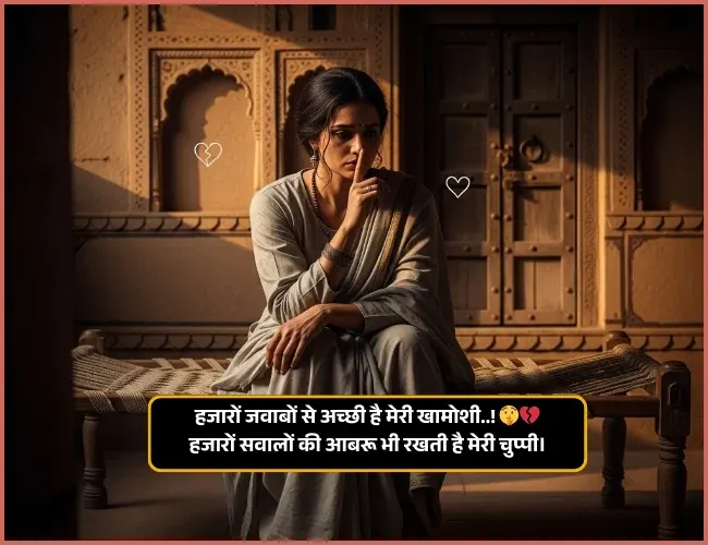 Two Line Deep Meaning Khamoshi Shayari Two Line Deep Meaning Khamoshi Shayari